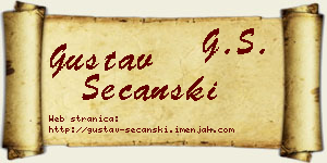Gustav Sečanski vizit kartica